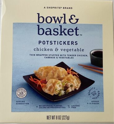 CHICKEN & VEGETABLE POTSTICKERS, CHICKEN & VEGETABLE