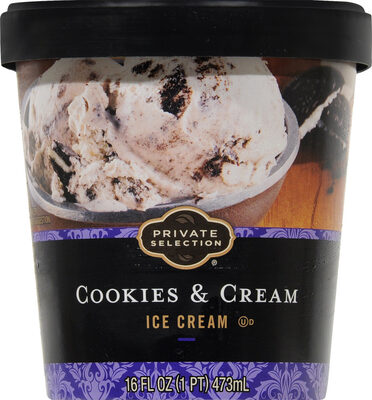 COOKIES & CREAM ICE CREAM, COOKIES & CREAM
