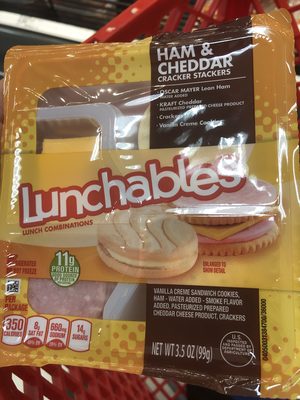 LUNCHABLES, HAM & CHEDDAR CRACKER STACKERS