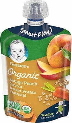 Gerber Mango Peach Carrot Sweet Potato Oatmeal puree