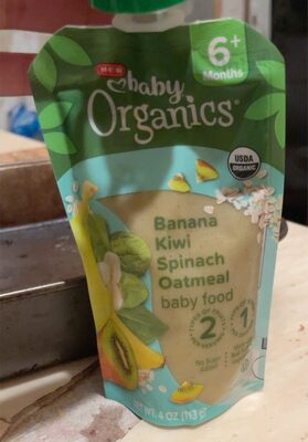 Banana Kiwi Spinach Oatmeal baby food