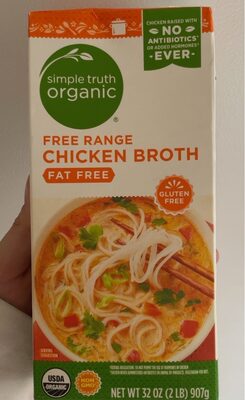 Free range chicken broth fat-free