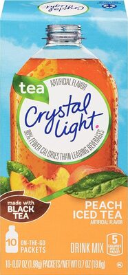 CRYSTAL LIGHT, ICED TEA DRINK MIX, PEACH, PEACH