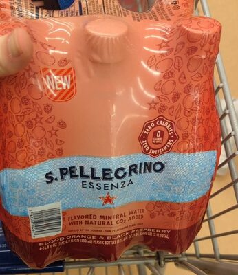 BLOOD ORANGE & BLACK RASPBERRY FLAVORED MINERAL WATER WITH NATURAL CO2 ADDED, BLOOD ORANGE & BLACK RASPBERRY