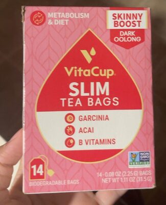 GARCINIA ACAI B VITAMINS DARK OOLONG SLIM TEA BAGS, GARCINIA ACAI B VITAMINS