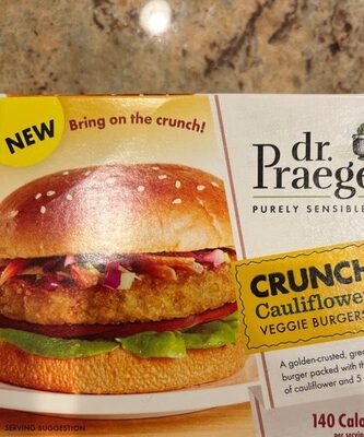 CRUNCHY CAULIFLOWER VEGGIE BURGERS, CRUNCHY CAULIFLOWER