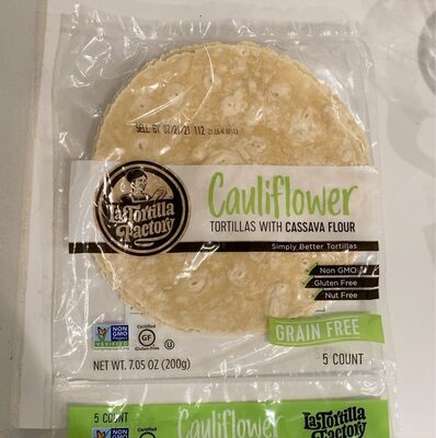 CAULIFLOWER TORTILLAS WITH CASSAVA FLOUR, CAULIFLOWER
