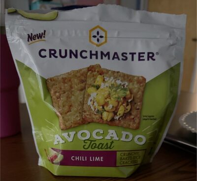 CHILI LIME AVOCADO TOAST CRUNCHY, BAKED RICE CRACKERS, CHILI LIME