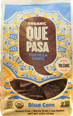 BLUE CORN ORGANIC TORTILLA CHIPS, BLUE CORN