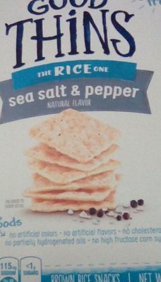 GOOD THINS CRACKERS BROWN RICE THINS SEA SALT AND BLACK PEPPER 1X3.500 OZ