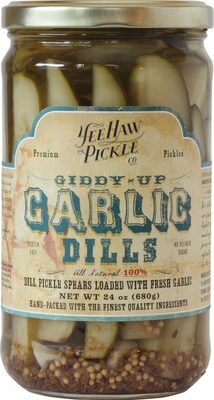 DILL PICKLES SPEARS LOADED WITH FRESH GARLIC