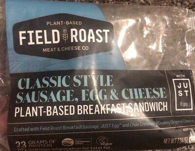 CLASSIC STYLE SAUSAGE, EGG & CHEESE PLANT-BASED BREAKFAST SANDWICH