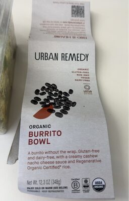 BURRITO BOWL WITH A CREAMY CASHEW NACHO CHEESE SAUCE AND FRESH PICO DE GALLO, BURRITO