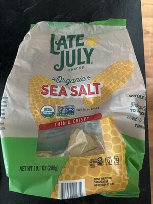 SEA SALT ORGANIC THIN & CRISPY TORTILLA CHIPS, SEA SALT