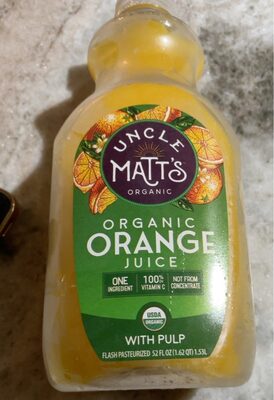 ORGANIC ORANGE JUICE WITH PULP, ORANGE