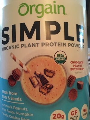 SIMPLE PLANT PROTEIN 20 G POWDER, CHOCOLATE PEANUT BUTTER CUP, CHOCOLATE PEANUT BUTTER CUP