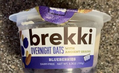 BLUEBERRIES OVERNIGHT OATS WITH ANCIENT GRAINS, BLUEBERRIES