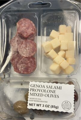 GENOA SALAMI PROVOLONE MIXED OLIVES, GENOA