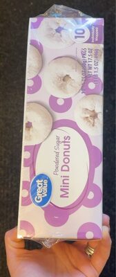 POWDERED SUGAR MINI DONUTS, POWDERED SUGAR