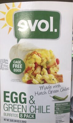 EGG & GREEN CHILE BURRITOS, EGG & GREEN CHILE