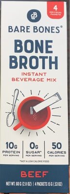 BEEF BONE BROTH INSTANT BEVERAGE MIX, BEEF