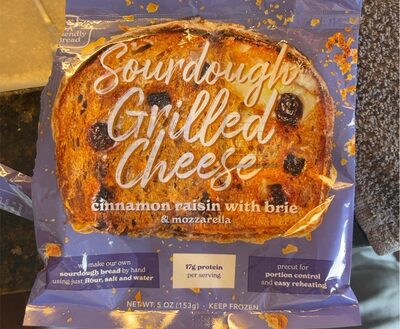 CINNAMON RAISIN WITH BRIE & MOZZARELLA SOURDOUGH GRILLED CHEESE, CINNAMON; RAISIN