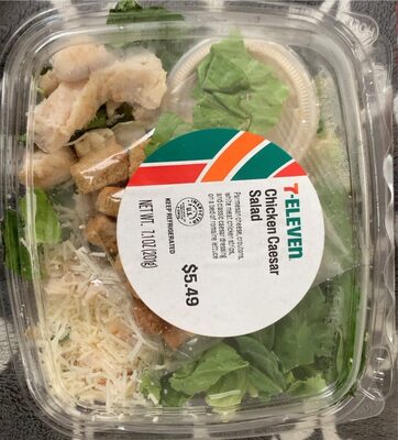 CHICKEN CAESAR PARMESAN CHEESE, CROUTONS, WHITE MEAT CHICKEN STRIPS, AND CLASSIC CAESAR DRESSING ON A BED OF ROMAINE LETTUCE SALAD, CHICKEN CAESAR