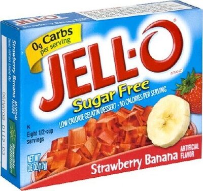 GELATIN DESSERT, STRAWBERRY BANANA