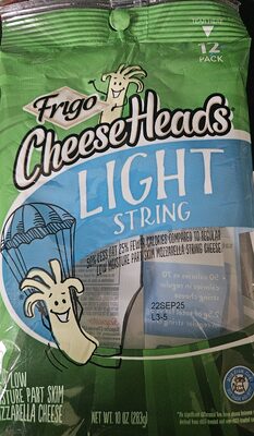 FRIGO, CHEESE HEADS, LIGHT STRING LOW MOISTURE PART SKIM MOZZARELLA CHEESE