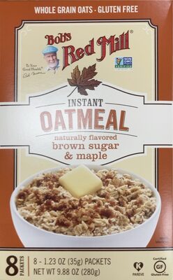BROWN SUGAR & MAPLE FLAVORED INSTANT OATMEAL, BROWN SUGAR & MAPLE
