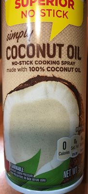 COCONUT OIL NO-STICK COOKING SPRAY, COCONUT OIL