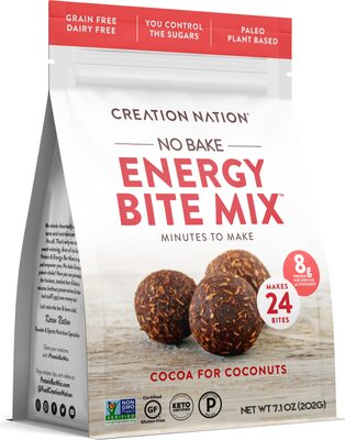 BALLS BARS BITES ENERGY BITE MIX, COCOA FOR COCONUTS