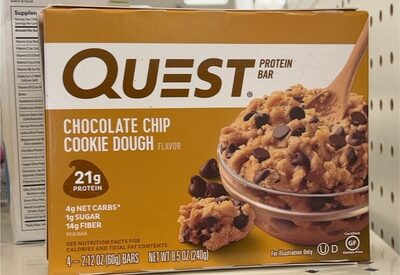 CHOCOLATE CHIP COOKIE DOUGH PROTEIN BARS, CHOCOLATE CHIP COOKIE DOUGH