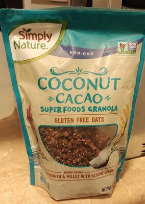 Coconut cacao super foods granola
