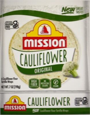 CAULIFLOWER ORIGINAL FLOUR TORTILLA WRAPS, CAULIFLOWER