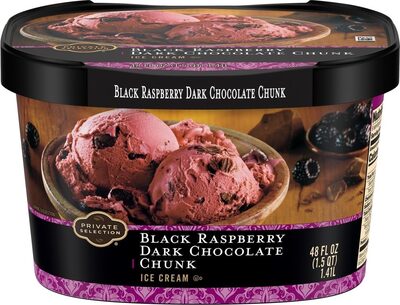 BLACK RASPBERRY DARK CHOCOLATE CHUNK ICE CREAM, BLACK RASPBERRY DARK CHOCOLATE CHUNK