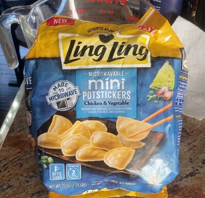 CHICKEN & VEGETABLE MICROWAVABLE MINI POTSTICKERS, CHICKEN & VEGETABLE