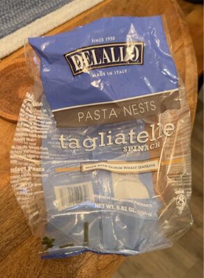 DURUM WHEAT SEMOLINA SPINACH PASTA NESTS, TAGLIATELLE