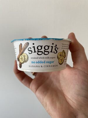 BANANA & CINNAMON ICELANDIC STYLE CREAM-SKYR STRAINED WHOLE-MILK YOGURT, BANANA & CINNAMON