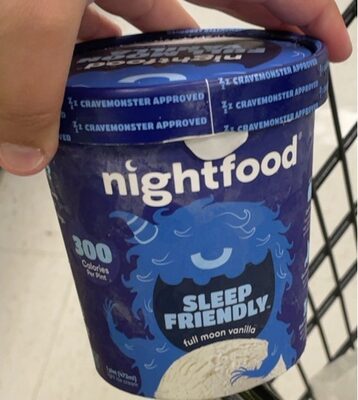 FULL MOON VANILLA NIGHTTIME ICE CREAM, FULL MOON VANILLA