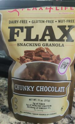 GLUTEN-FREE FLAX CHUNKY CHOCOLATE SNACKING GRANOLA, CHUNKY CHOCOLATE