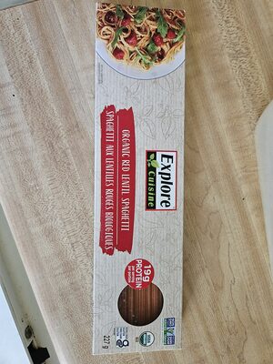 ORGANIC RED LENTIL PASTA, SPAGHETTI