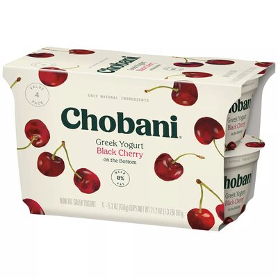 BLACK CHERRY ON THE BOTTOM NON-FAT GREEK YOGURT, BLACK CHERRY