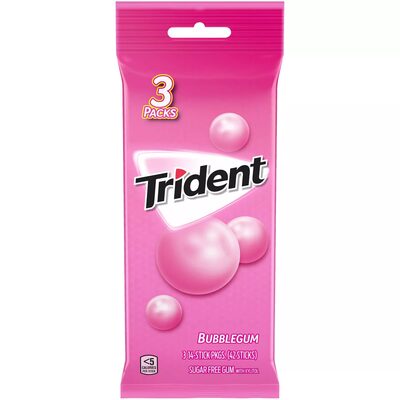 BUBBLEGUM SUGAR FREE GUM WITH XYLITOL, BUBBLEGUM