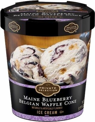 MAINE BLUEBERRY BELGIAN WAFFLE CONE ICE CREAM, MAINE BLUEBERRY BELGIAN WAFFLE CONE