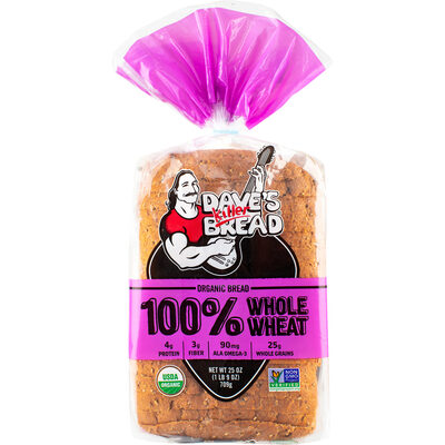 DAVE'S KILLER BREAD, 100% WHOLE WHEAT ORGANIC BREAD