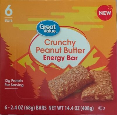 CRUNCHY PEANUT BUTTER ENERGY BARS, CRUNCHY PEANUT BUTTER
