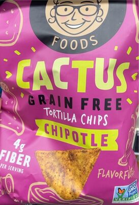 CHIPOTLE CACTUS GRAIN FREE TORTILLA CHIPS, CHIPOTLE