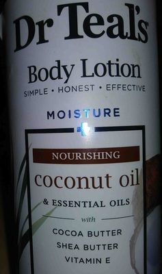 Dr. teals body lotion. coconut oil